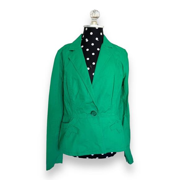 CAbi Womens Jacket Sz S Verde Green Single Button Blazer - Picture 4 of 10